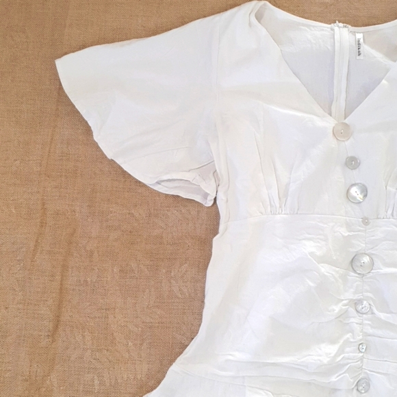 Size 12 Indikah white summer dress - Picture 3 of 5